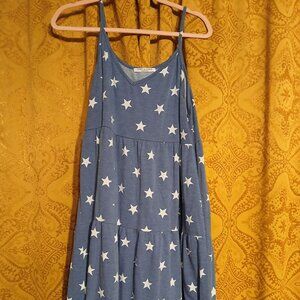 Xl blue and white star dress